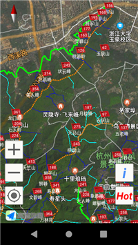 西湖登山地图